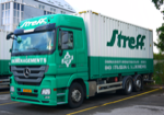 Streff Moving Truck carrying a container
Mercedes Actros