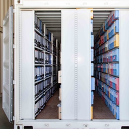 Entreprise d'archivage de documents - conteneur 20 pieds spécialisé plein d'archives